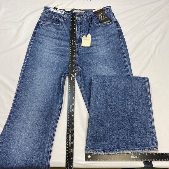 Levi's 70's High Flare Jeans Women 28x32 Blue Big E Distressed American Denim - Picture 12 of 14